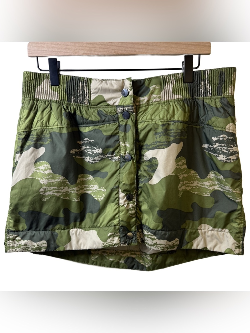 Stio Skycrest Green Camouflage Quilted miniskirt
